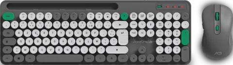 Photo de Pack 2en1 (Clavier/Souris) sans fil Advance Pep'S (Gris/Blanc)
