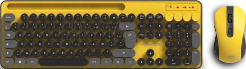 Photo de Pack 2en1 (Clavier/Souris) sans fil Advance Pep'S (Jaune/Noir)