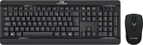 Photo de Pack 2en1 (Clavier/Souris) sans fil Advance Silent Combo (Noir)