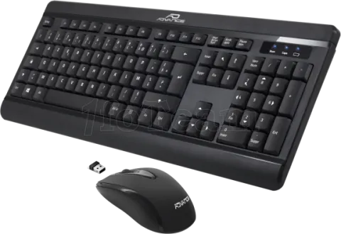 Photo de Pack 2en1 (Clavier/Souris) sans fil Advance Silent Combo (Noir)