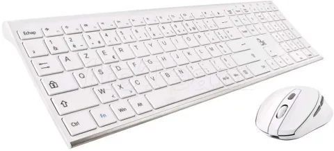 Photo de Pack 2en1 (Clavier/Souris) sans fil Bluestork Blue Element Grapheme (Blanc)