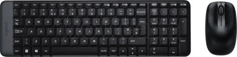 Photo de Pack 2en1 (Clavier/Souris) sans fil Logitech MK220 (Noir)