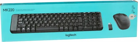 Photo de Pack 2en1 (Clavier/Souris) sans fil Logitech MK220 (Noir)