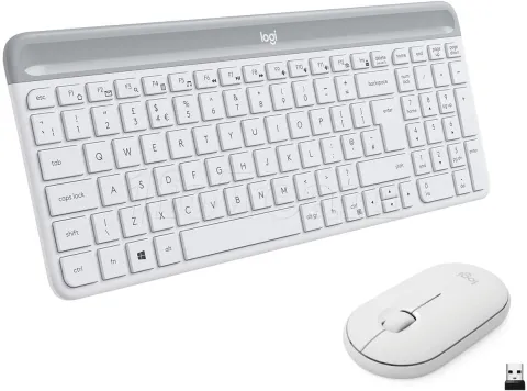 Photo de Pack 2en1 (Clavier/Souris) sans fil Logitech MK470 (Blanc)