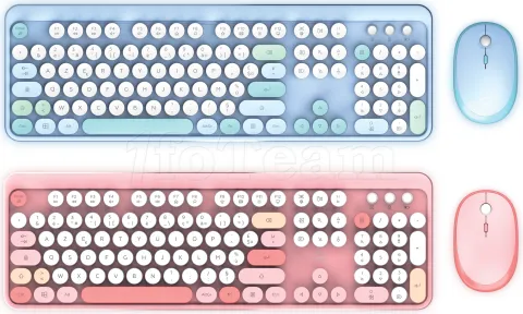 Photo de Pack 2en1 (Clavier/Souris) sans fil Mobility Lab Pure Color (Bleu)