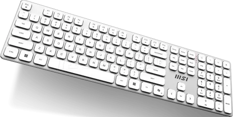 Photo de Pack 2en1 (Clavier/Souris) sans fil MSI Forge K210 Wireless Combo (Blanc)