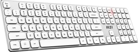 Photo de Pack 2en1 (Clavier/Souris) sans fil MSI Forge K210 Wireless Combo (Blanc)