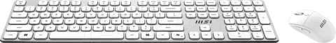 Photo de Pack 2en1 (Clavier/Souris) sans fil MSI Forge K210 Wireless Combo (Blanc)