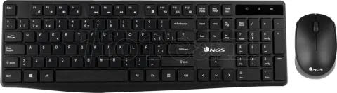 Photo de Pack 2en1 (Clavier/Souris) sans fil NGS Allure (Noir)