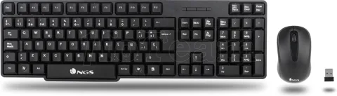 Photo de Pack 2en1 (Clavier/Souris) sans fil NGS Euphoria (Noir)