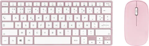 Photo de Pack 2en1 (Clavier/Souris) sans fil T'nB iClick (Rose)