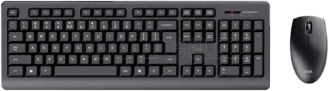 Photo de Pack 2en1 (Clavier/Souris) sans fil Trust Primo (Noir)