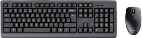 Photo de Pack 2en1 (Clavier/Souris) sans fil Trust Primo (Noir)