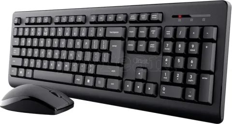 Photo de Pack 2en1 (Clavier/Souris) sans fil Trust Primo QWERTY Italien (Noir)