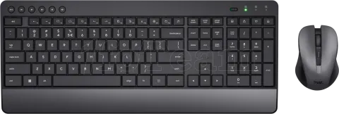 Photo de Pack 2en1 (Clavier/Souris) sans fil Trust Trezo (Noir)