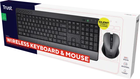 Photo de Pack 2en1 (Clavier/Souris) sans fil Trust Trezo (Noir)