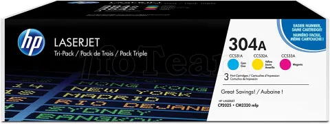 Photo de Pack 3 Toners HP 304A (CF372AM) - 2800 pages (3 couleurs)