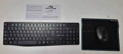 Photo de Pack 3en1 (Clavier/Souris/Tapis) sans fil Advance Elite Combo (Noir) - SN COB212200192 - ID 203871