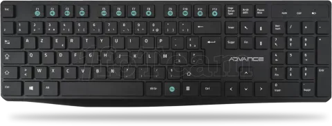 Photo de Pack 3en1 (Clavier/Souris/Tapis) sans fil Advance Elite (Noir)