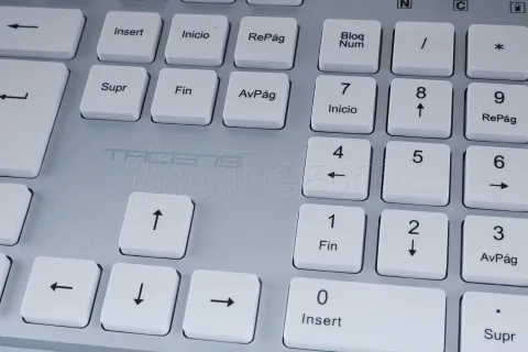 Photo de Pack 3en1 (Clavier/Souris/Tapis) Tacens Zenith (Blanc/Gris)