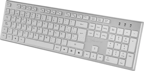 Photo de Pack 3en1 (Clavier/Souris/Tapis) Tacens Zenith (Blanc/Gris)