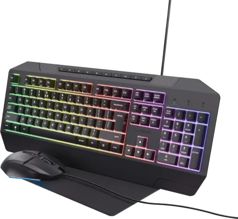 Photo de Pack 3en1 (Clavier/Souris/Tapis) Trust GXT 791 RGB (Noir)
