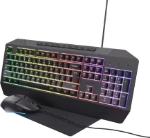 Photo de Pack 3en1 (Clavier/Souris/Tapis) Trust GXT 791 RGB (Noir)