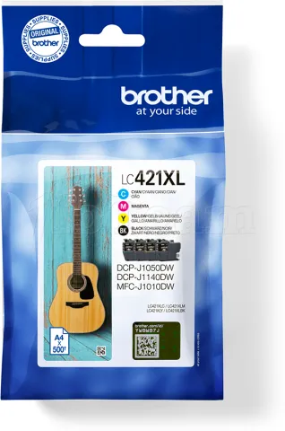 Photo de Pack 4 cartouches d'encre Brother LC-421 XL (Noir + Couleurs)