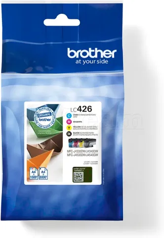 Photo de Pack 4 cartouches d'encre Brother LC-426 VAL (Noir + Couleurs)