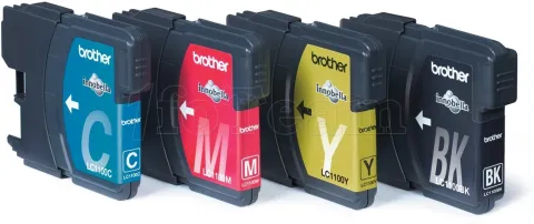 Photo de Pack 4 cartouches d'encre Brother LC1100VALBP (Noir + Couleurs)