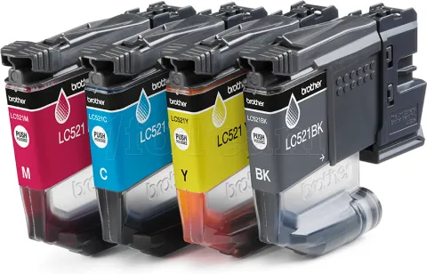 Photo de Pack 4 cartouches d'encre Brother LC521VAL