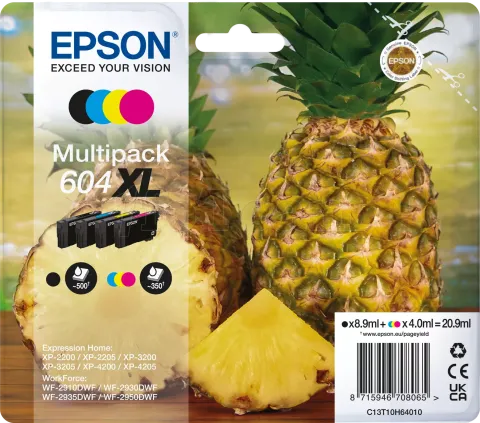 Photo de Pack 4 cartouches d'encre Epson Ananas 604 XL (Noir + Couleurs)