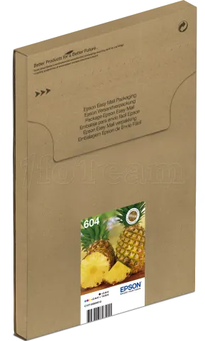 Photo de Pack 4 cartouches d'encre Epson EasyMail Ananas 604 XL (Noir + Couleurs)
