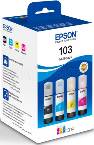 Photo de Pack 4 Cartouches d'encre Epson EcoTank 103 (Noir + Couleurs)