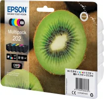 Photo de Pack 5 cartouches d'encre Epson Kiwi 202 (Noir + Couleurs + Noir Photo)