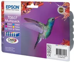 Photo de Pack 6 cartouches d'encre Epson Colibri T0807