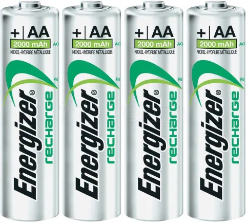 Photo de Pack blister de 4 piles rechargeables Energizer Power Plus type AA 1,2V - 2000 mAh (R06)