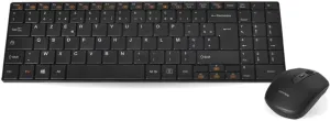 Photo de Pack Clavier - Souris Sans Fil Advance Wireless Combo Extra Plat (Noir) -- Id : 178438