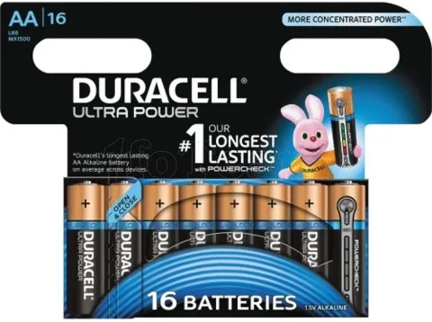 Photo de Pack de 16 piles Alcaline Duracell Ultra Power type AA 1,5V (R06)