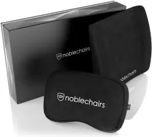 Photo de Pack de 2 Coussins à mémoire de forme pour fauteuil Noblechairs (Noir)