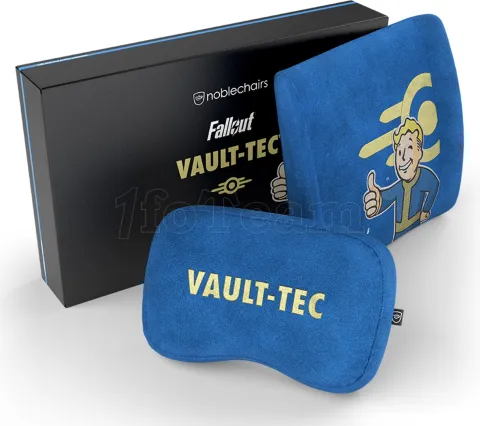 Photo de Pack de 2 Coussins pour fauteuil Noblechairs Fallout Vault-Tec Edition (Bleu)