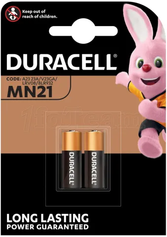 Photo de Pack de 2 piles Alcalines Duracell Security type MN21 (3LR50)