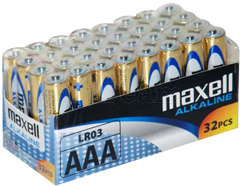 Photo de Pack de 32 piles Alcalines Maxell type AAA (LR3) 1,5V