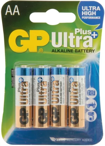 Photo de Pack de 4 piles Alcaline GP Batteries Ultra Plus type AA 1,5V (LR6)