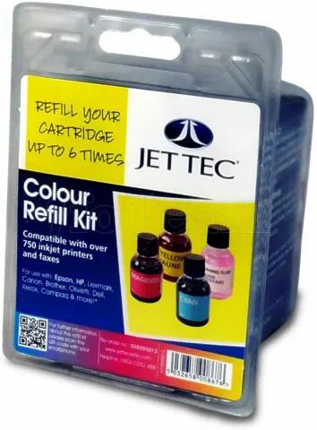Photo de Pack de recharge Jettec pour cartouches d'encre (3 Couleurs)