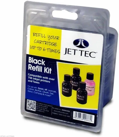 Photo de Pack de recharge Jettec pour cartouches d'encre (Noir)