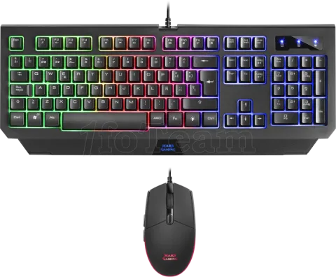 Photo de Pack Gamer 2en1 (Clavier/Souris) Mars Gaming MCP100 RGB (Noir)