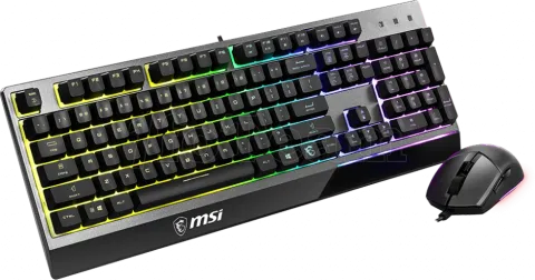 Photo de Pack Gamer 2en1 (Clavier/Souris) MSI Vigor GK30 Combo RGB (Noir)