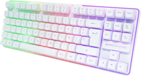 Photo de Pack Gamer 3en1 (Calvier/Souris/Tapis) Mars Gaming MCPWTKL (Blanc)