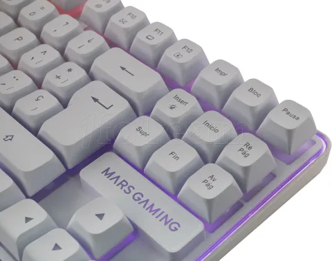 Photo de Pack Gamer 3en1 (Calvier/Souris/Tapis) Mars Gaming MCPWTKL (Blanc)
